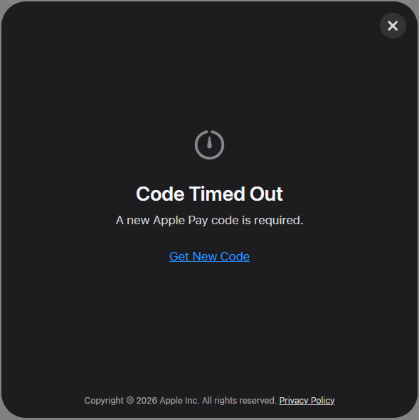 Rigenerazione del QR Code Apple Pay scaduto